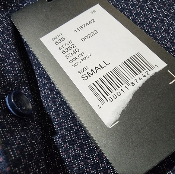 Navy Slim Fit dress shirt - Picture 5 of 6